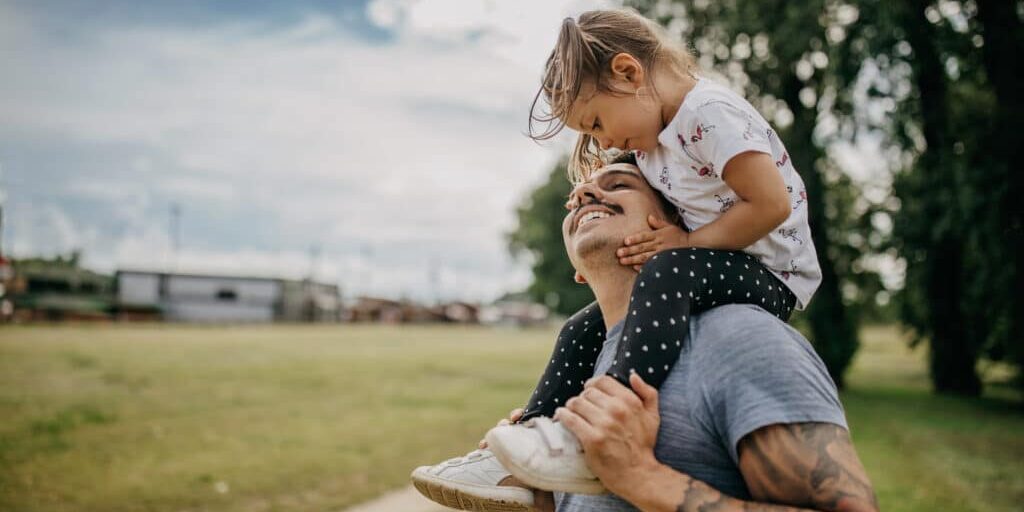 Father and daughter spend quality time together